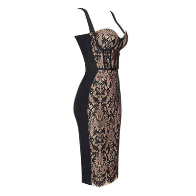NOIR™ | ABITO IN PIZZO MIDI