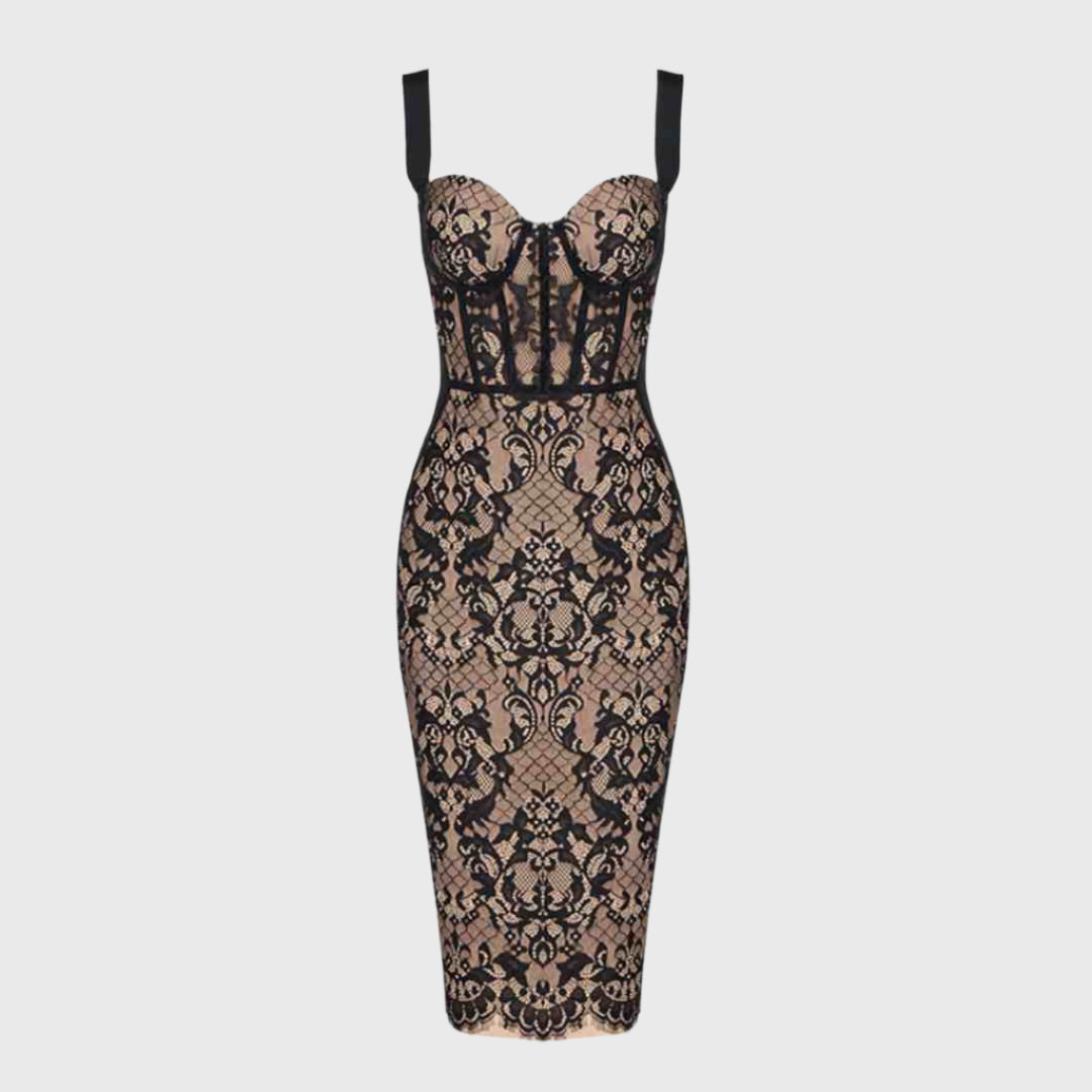 NOIR™ | ABITO IN PIZZO MIDI