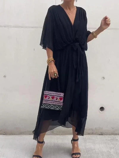 MARIA™ | Abito Elegante con Nodo in Vita