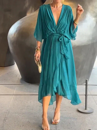 MARIA™ | Abito Elegante con Nodo in Vita